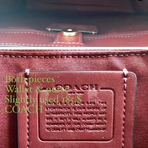 Coach purse & wallet.slightly used.175$